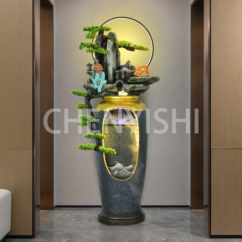 Simple modern rockery flowing water fountain