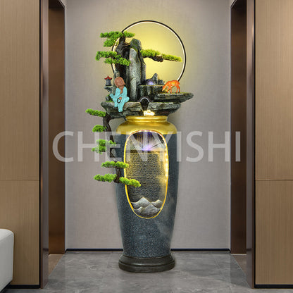 Simple modern rockery flowing water fountain