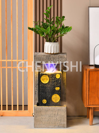 CHENYISHI Chinese Fortune-lubricating Water Ornaments Pixiu Living Room Shop Desktop Counter Landscape Indoor Fountain Entryway