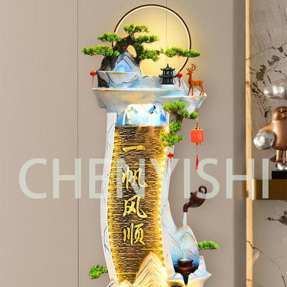 CHENYISHI Running Water Ornaments Circulating Water Fountain Modern Light Luxury Home Living Room Lucky Fish Tank Floor Lobby Decoration