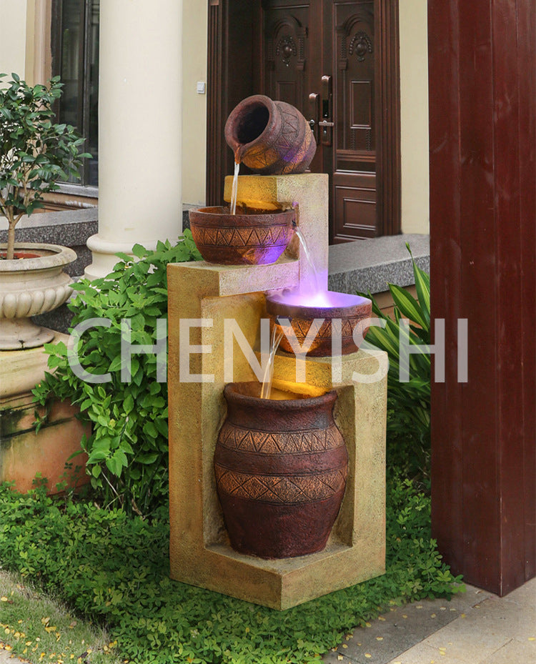 CHENYISHI European Style Water Fountain Living Room Balcony Indoor Courtyard Garden Layout Nordic Decoration Landscape