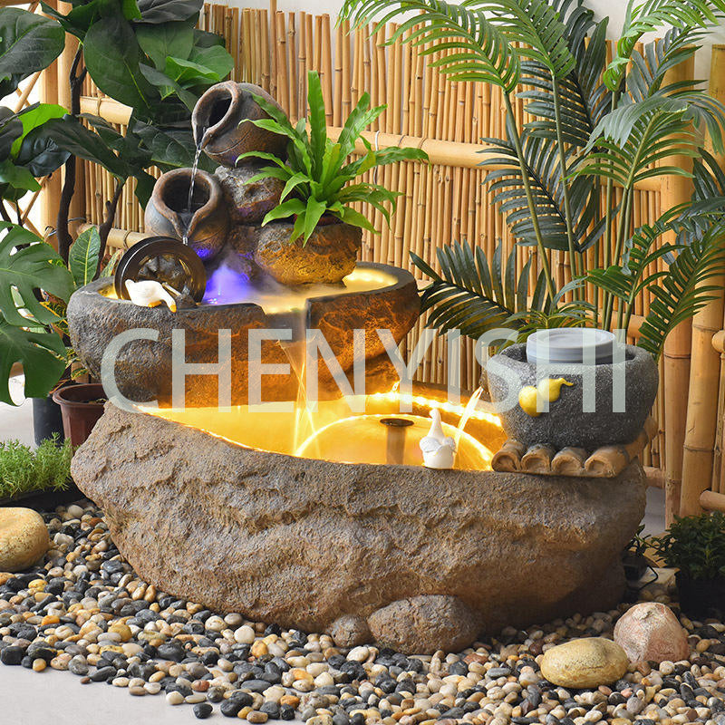 CHENYISHI Pastoral Feng Shui Fish Pond Floor Yard Water Fountain Outstanding Handmade Yard Villa Home Decoration