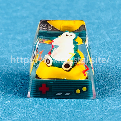 Tecla personalizada de 1U de Pokémon Snorlax, teclas Cherry MX de Liquidate Artisan Anime