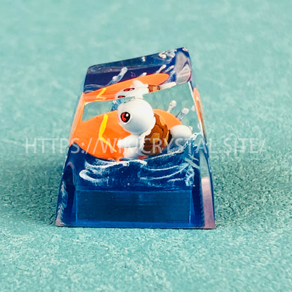 Pokemon Squirtle Custom 1U Keycap Pokemon Keycap Liquidate Keycap Artisan Keycap Anime Cherry MX Keycap