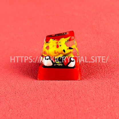 Pokémon Pikachu customized 1U keycap Pokémon keycap liquefied keycap craftsman keycap anime cherry MX keycap red keycap