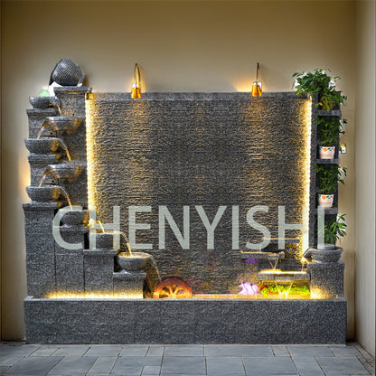 CHENYISHI 2 meters Outdoor Water Fountain Yard Garden Villa Decoration Large Fountain Waterfall Concrete Fountains Zen Water Flows