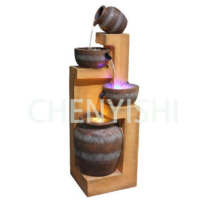 CHENYISHI Creative European Living Room Water Fountain Handicrafts Home Decorations Fortune Feng Shui Wheel Humidifier Resin Ornaments