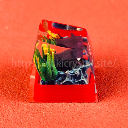 Teclas de resina personalizadas de 1U de Pokémon de Shellder Teclas Cherry MX de Liquidate Artisan Anime