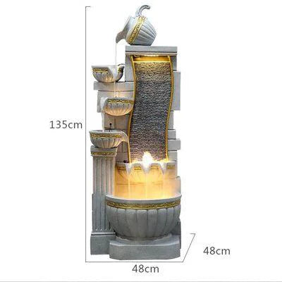 CHENYISHI Decoraciones Accesorios para el hogar Humidificador de lujo de alta gama Porche Agua circulante Tanque de peces De pie Paisaje 