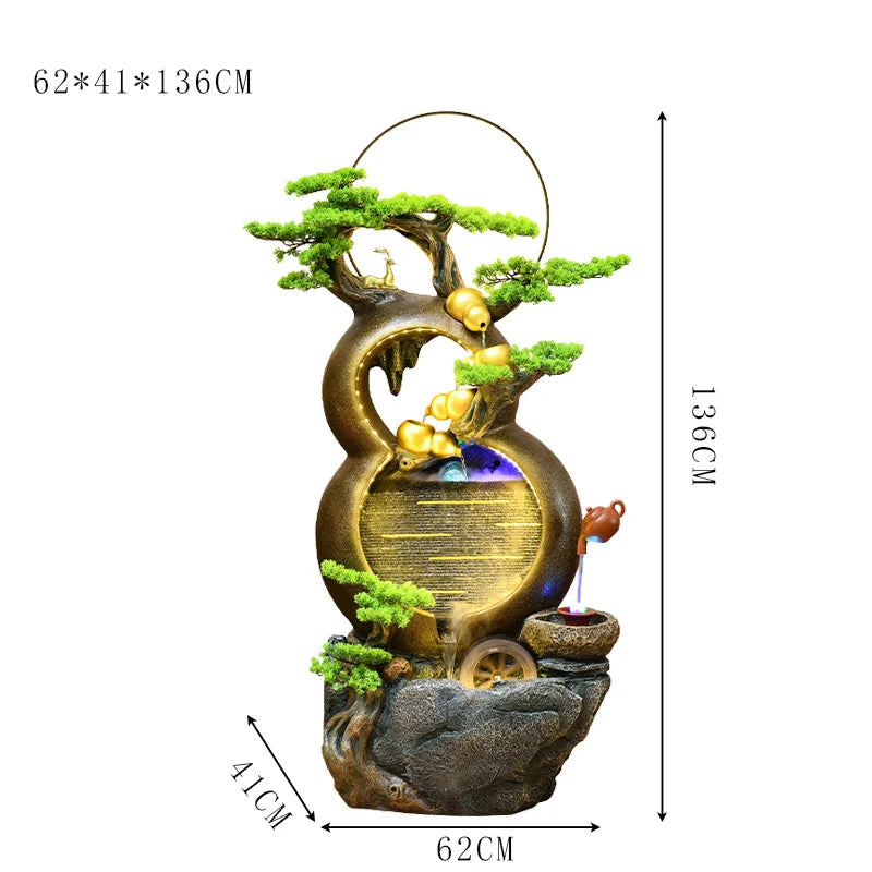 زينة المياه المتدفقة من CHENYISHI، نافورة إبداعية لغرفة المعيشة، سطح مكتب، ديكورات منزلية أخرى 