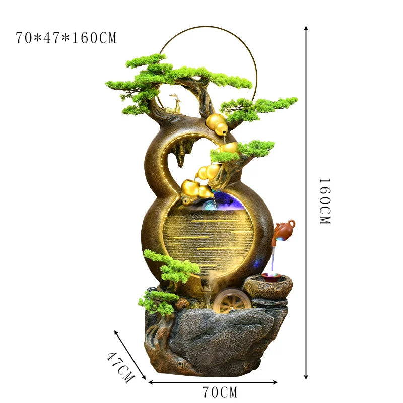 زينة المياه المتدفقة من CHENYISHI، نافورة إبداعية لغرفة المعيشة، سطح مكتب، ديكورات منزلية أخرى 