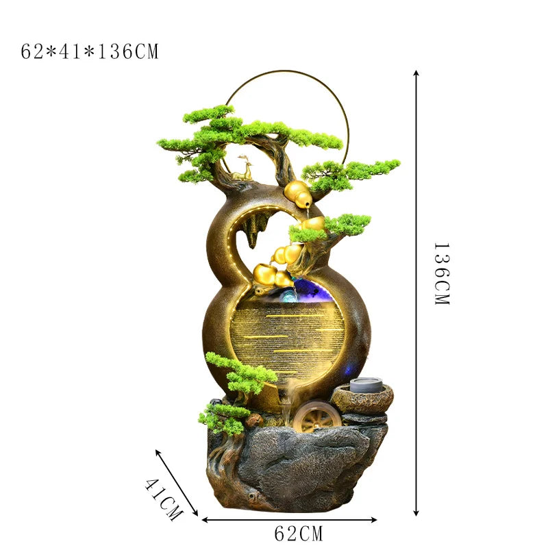 زينة المياه المتدفقة من CHENYISHI، نافورة إبداعية لغرفة المعيشة، سطح مكتب، ديكورات منزلية أخرى 