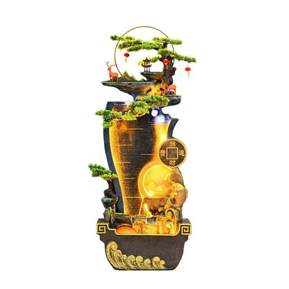 CHENYISHI Chinese Folk Bonsai Feng Shui Creative Decorative Landscape Waterfall Floor-standing Ornaments Water Fountain Gifts