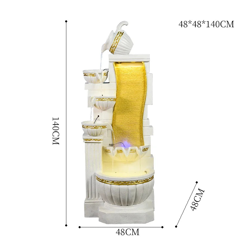 نافورة مياه متدفقة على الطراز الأوروبي من CHENYISHI، حوض سمك، مرطب، شلالات قائمة على الأرض، هدية الترحيب بالمنزل 