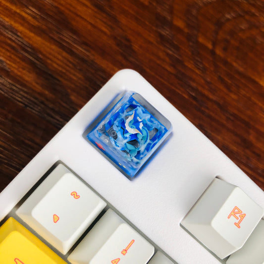 Pokemon Vaporeon 1U Keycaps, Custom Pokemon Keycap, Vaporeon Keycap, Cute FILCO Keycap, Artisan Keycap Anime, Cherry MX Keycaps