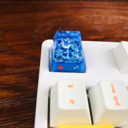 Teclas de Pokémon Vaporeon 1U, tecla de Pokémon personalizada, tecla de Vaporeon, tecla linda de FILCO, tecla artesanal de anime, teclas Cherry MX