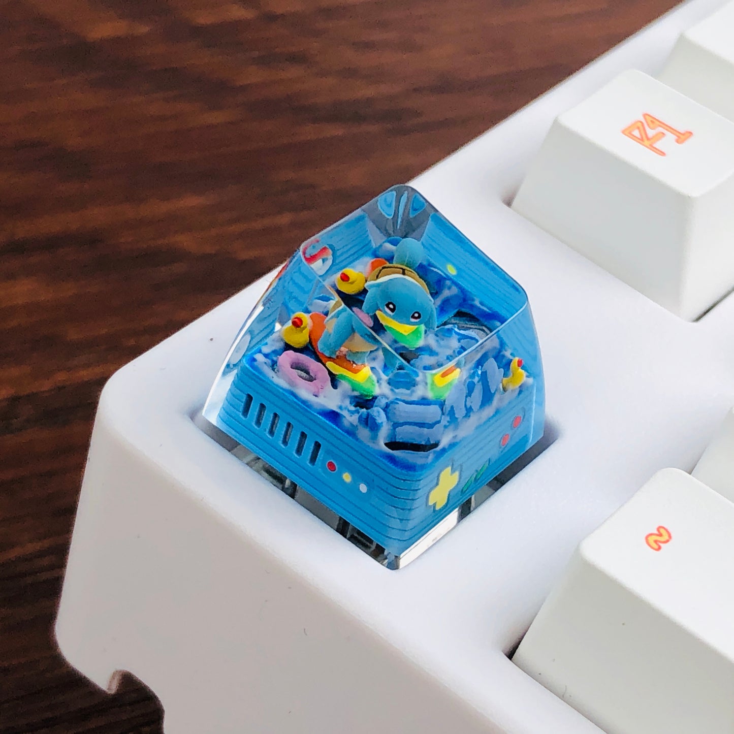 Teclas personalizadas de Squirtle 1U, tecla de Pokémon, linda tecla de Squirtle FILCO, tecla de anime Artisan, teclas Cherry MX