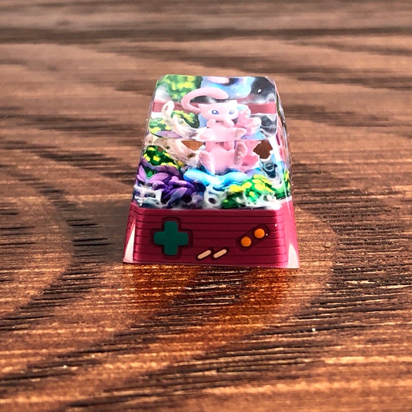 Pokemon Mew Custom 1U Keycaps Pokemon Keycap Liquidate keycap Artisan Keycap Anime Cherry MX Keycaps