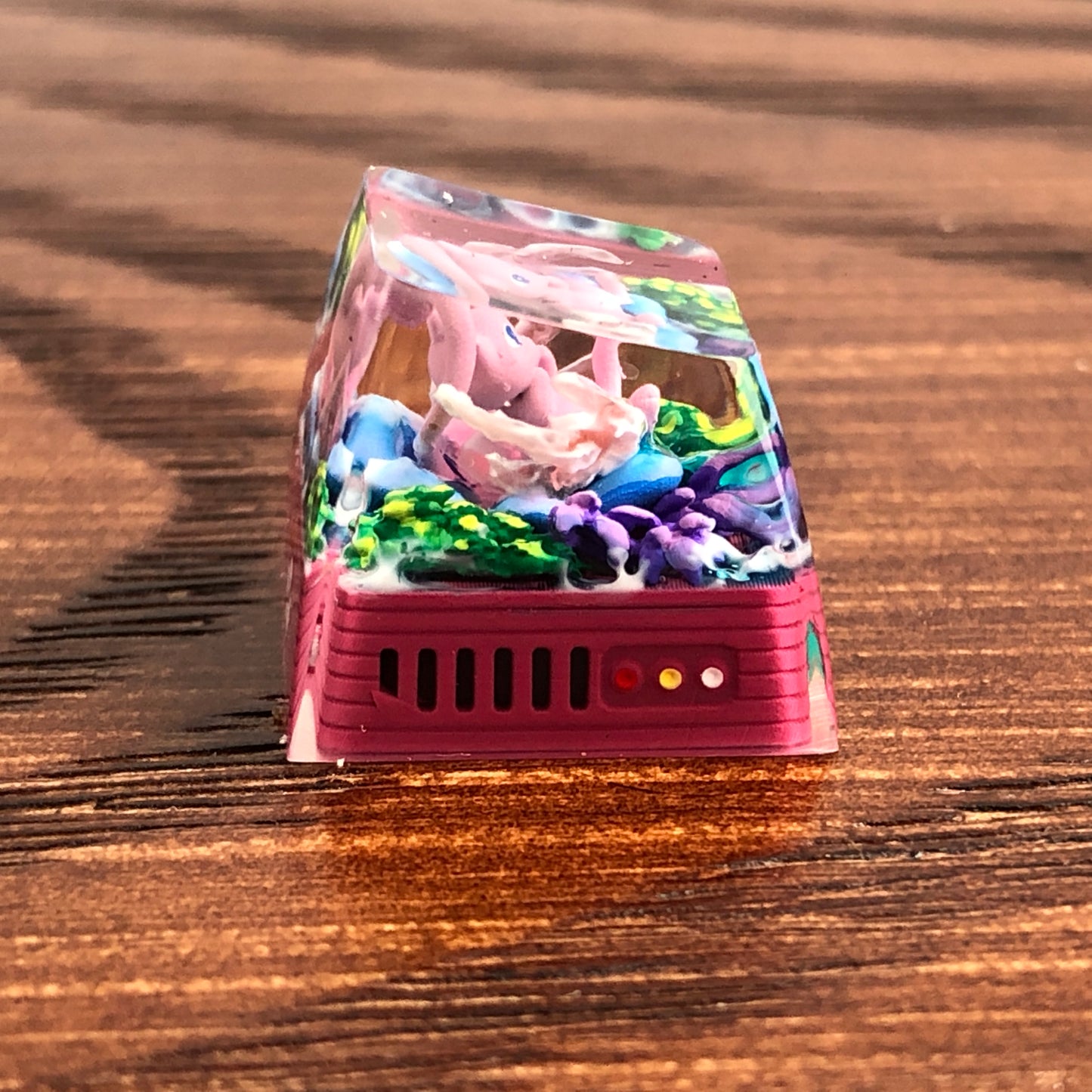 Pokemon Mew Custom 1U Keycaps Pokemon Keycap Liquidate keycap Artisan Keycap Anime Cherry MX Keycaps