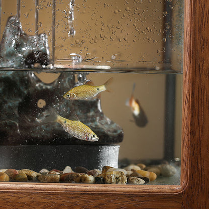 Cortina de agua que fluye para pecera, fuente de cerámica para acuario, adorno de mesa para sala de estar, decoración de oficina