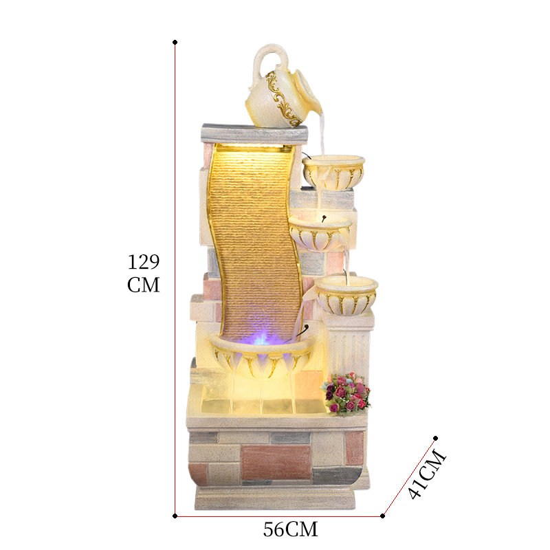 نافورة مياه متدفقة على الطراز الأوروبي من CHENYISHI، حوض سمك، مرطب، شلالات قائمة على الأرض، هدية الترحيب بالمنزل 