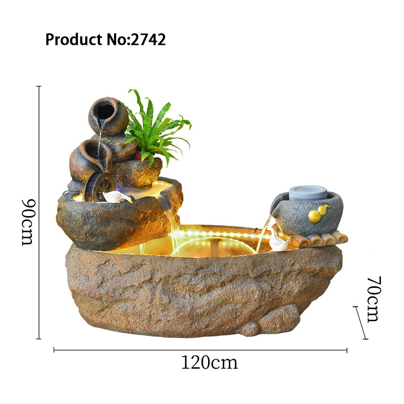 CHENYISHI Pastoral Feng Shui Fish Pond Floor Yard Water Fountain Outstanding Handmade Yard Villa Home Decoration