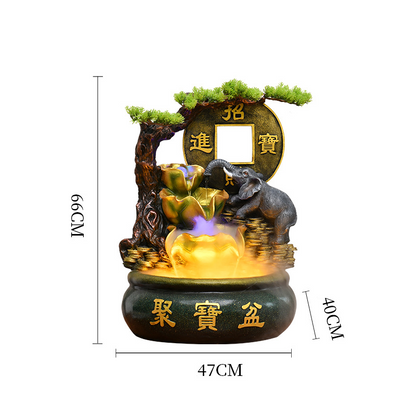 CHENYISHI Chinese Cornucopia Lucky Flowing Water Wealth-generating Ornaments Fountain Living Room Desktop Decorations Home Decor