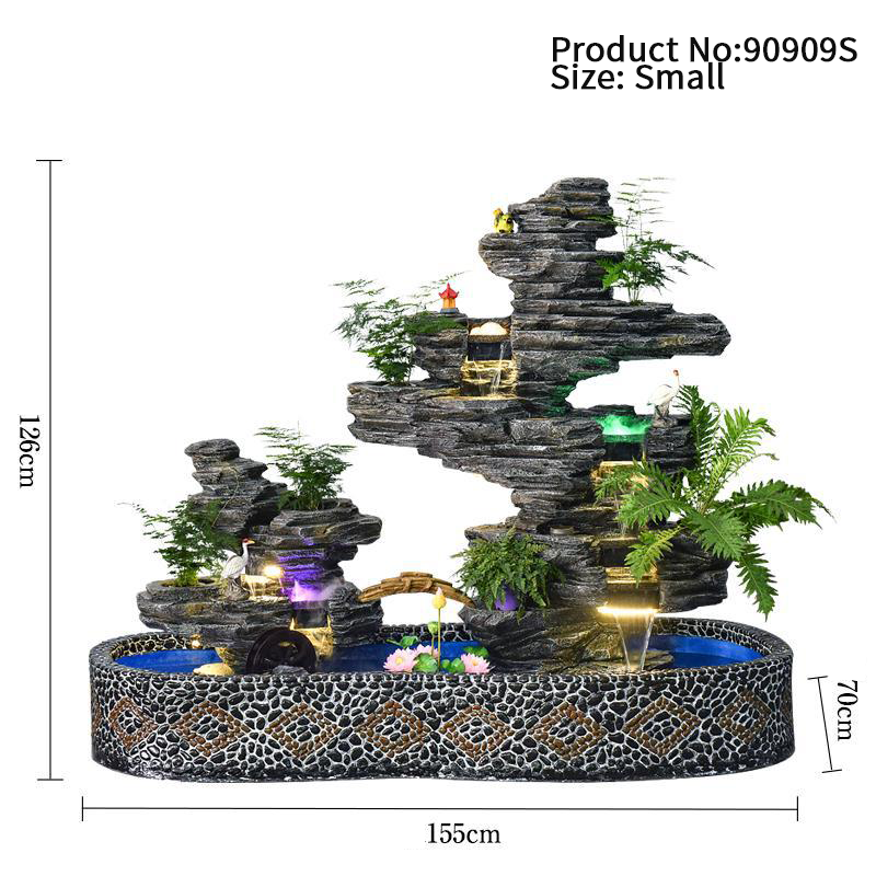 CHENYISHI Large Rockery Water Fountain Courtyard Fish Pond Fish Tank Villa Landscaping Landscape Ornaments Home Furnishings