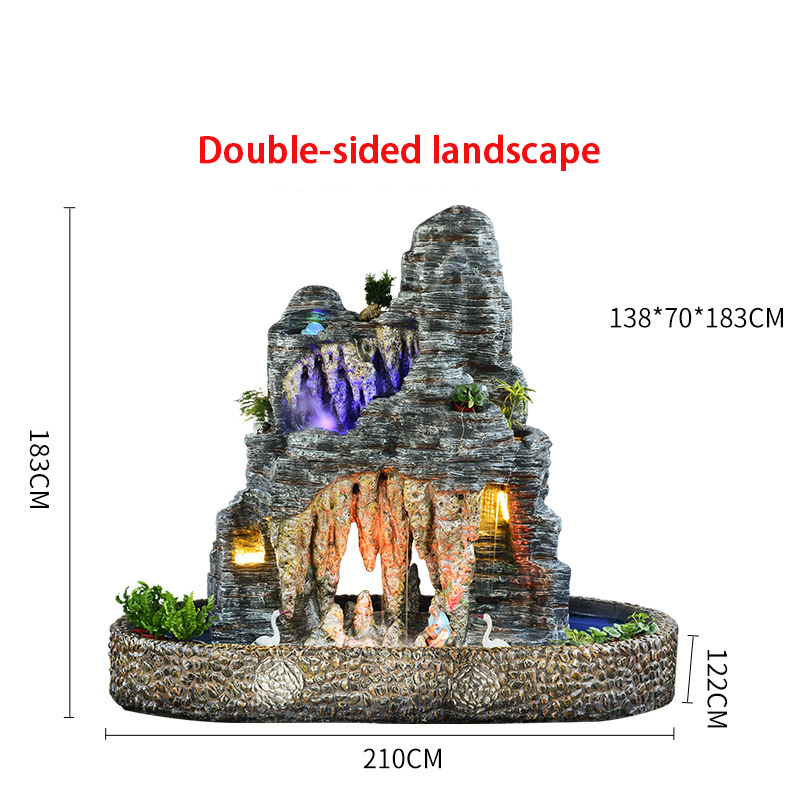 CHENYISHI Partición Gran Rocalla Paisaje Acuático Jardín Patio Oficina Adornos de Piso Nuevo Estilo Chino Cascadas 