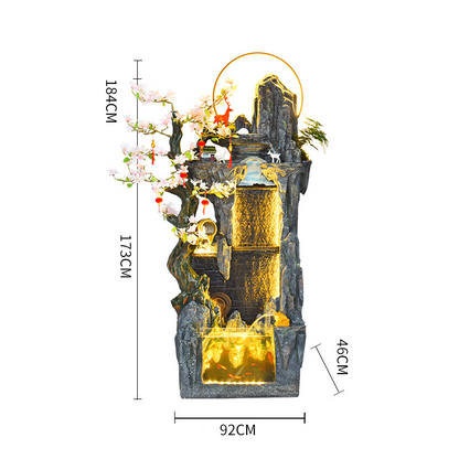 Fuente de agua corriente con forma de rocalla CHENYISHI, fuente de agua para la entrada de la sala de estar, estanque de peces, fuente de pie para jardín zen 