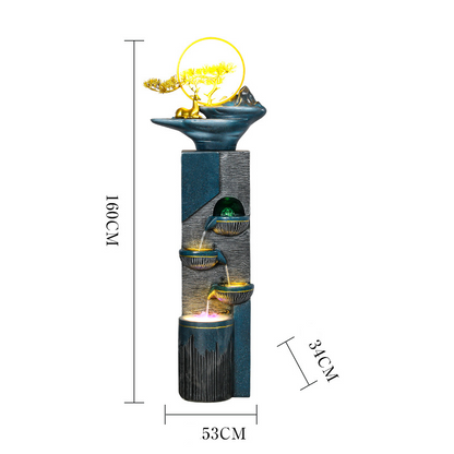 CHENYISHI Vertical Modern Outdoor Indoor Fountain Hotel Lobby House Yard Villa Manor Retro Cement Fountain Floor Decoration Flowing