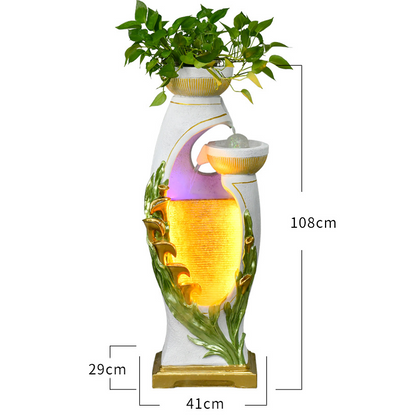 زخارف مائية متدفقة إبداعية من CHENYISHI، نافورة مدخل غرفة المعيشة، ديكور إبداعي، زهرة الكالا، شلال حديث وبسيط 