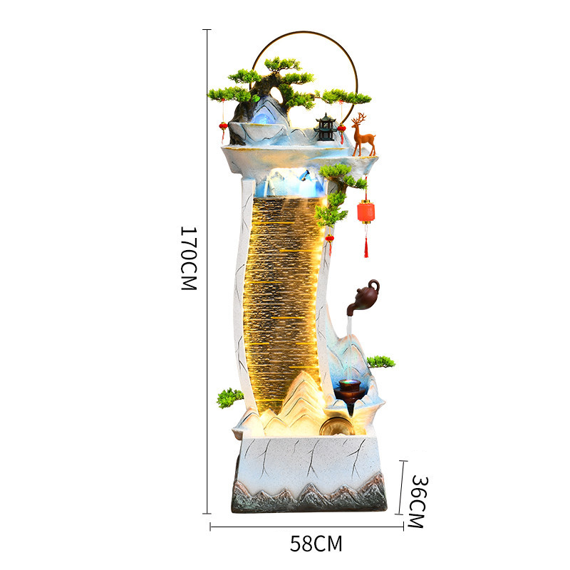 نافورة مياه متدفقة من CHENYISHI White Rockery لغرفة المعيشة، شاشة مدخل، جدار ستارة مائية، مدخل، حديقة، فناء، نافورة 