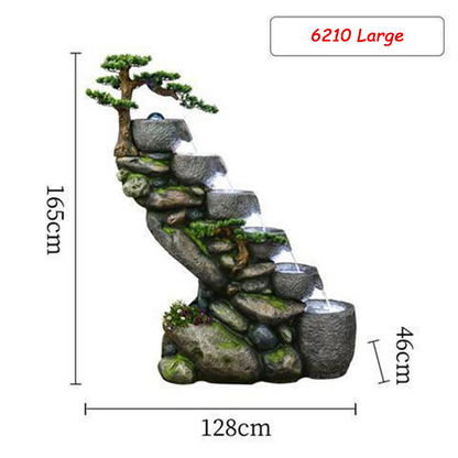 CHENYISHI Tanque de agua Rocalla Fuente de agua corriente Estanque de peces pequeño Balcón Diseño de jardín al aire libre Patio de la fortuna Circulación 