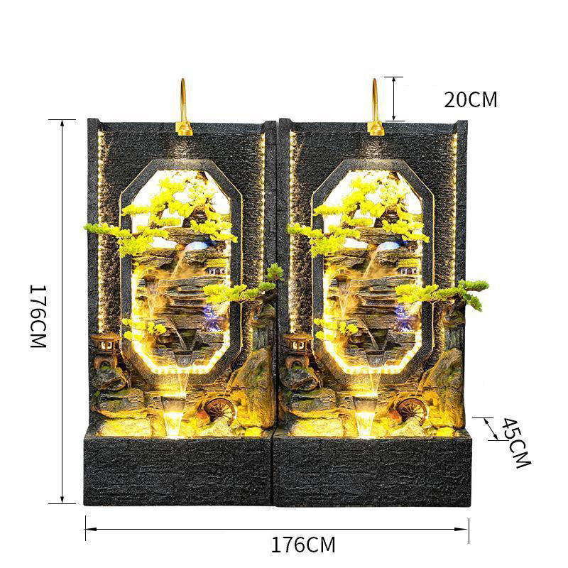 CHENYISHI Muro cortina de agua de estilo europeo Pantalla de agua que fluye Partición de rueda de agua Adornos de fuente Gran rocalla de piso a techo 