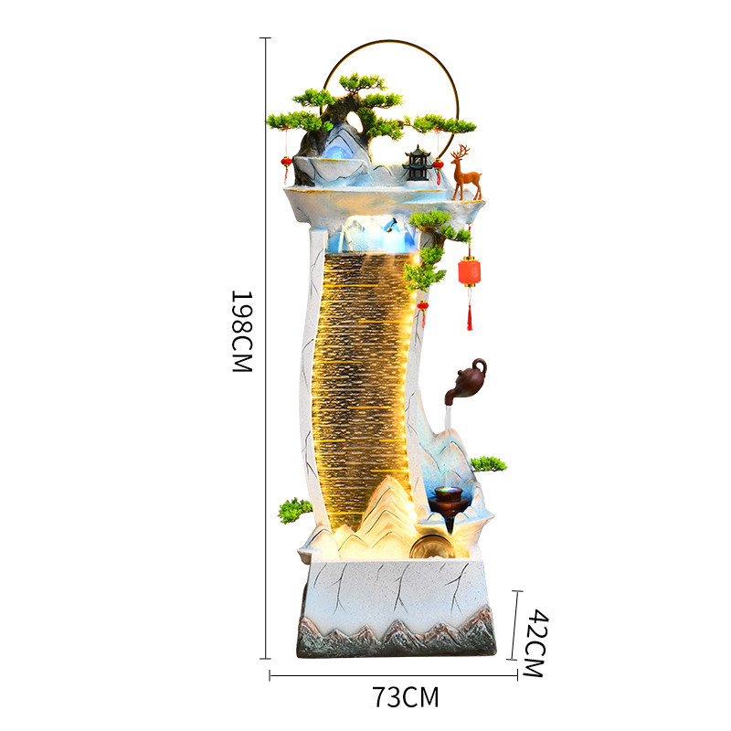 نافورة مياه متدفقة من CHENYISHI White Rockery لغرفة المعيشة، شاشة مدخل، جدار ستارة مائية، مدخل، حديقة، فناء، نافورة 