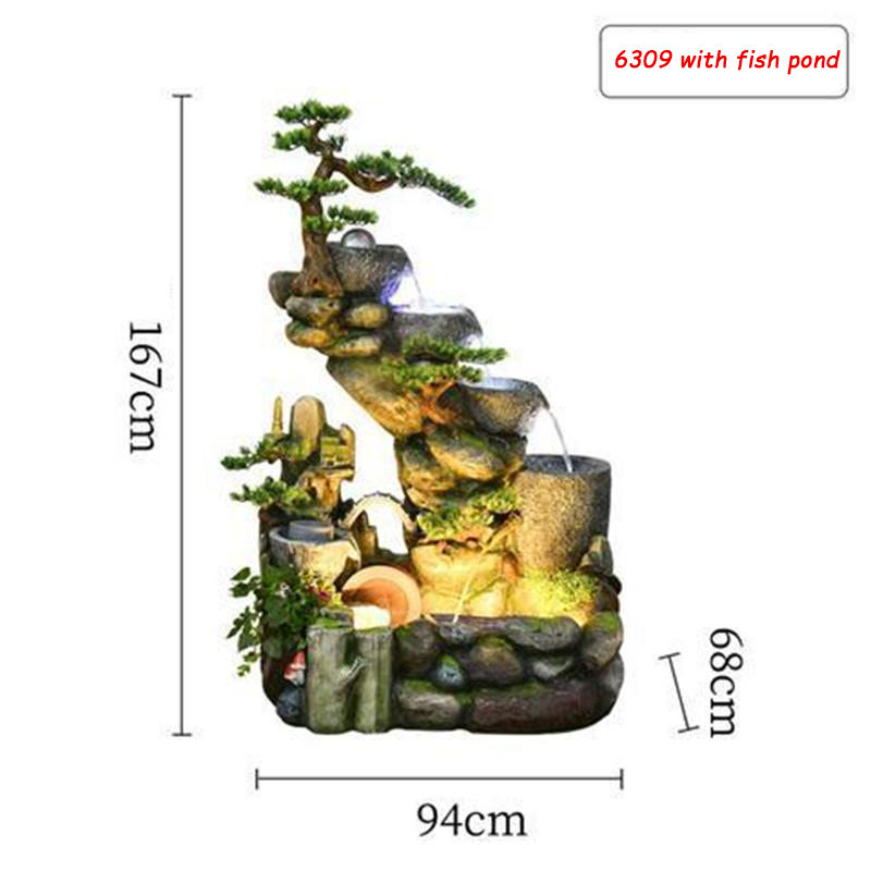 CHENYISHI Water Tank Rockery Flowing Water Fountain Small Fish Pond Balcony Outdoor Garden Layout Fortune Courtyard Circulation