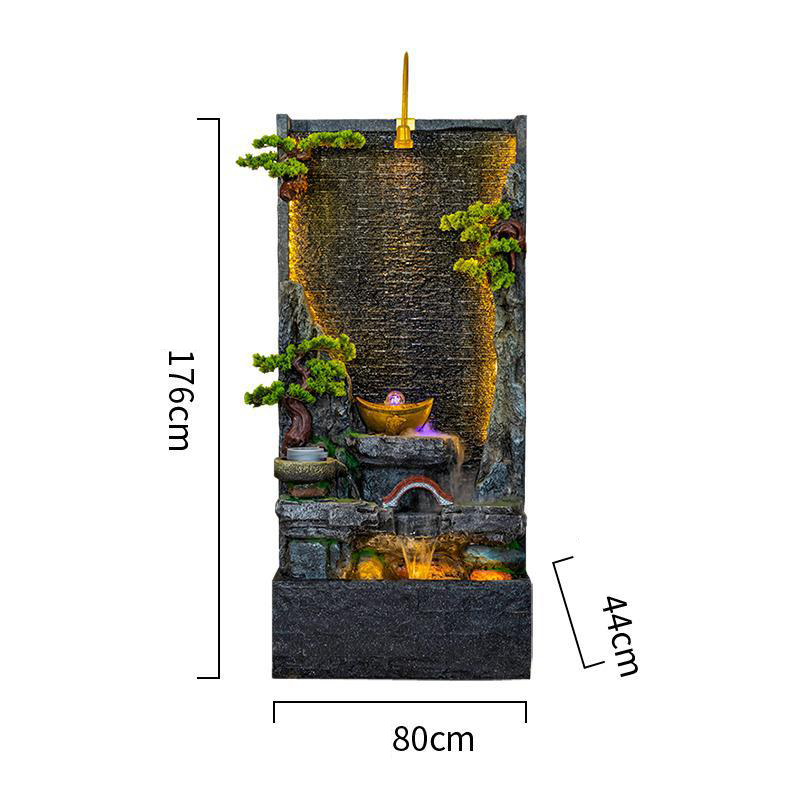 Muro cortina de agua CHNEYISHI, fuente de agua que fluye, paisaje, fuente de agua, adornos que promueven la riqueza, decoración del hogar 
