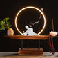 CHENYISHI Chinese Style Ornaments Large Ornaments For Living Room Creative Zen LED Lamp Circle Backflow Incense Burner