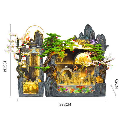 نافورة مياه متدفقة من CHENYISHI Rockery لغرفة المعيشة، مدخل نافورة مياه، حوض سمك، نافورة حديقة زين قائمة على الأرض 