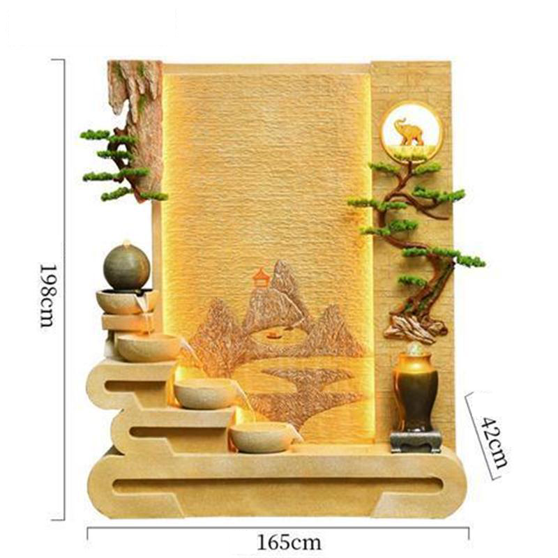 CHENYISHI Partición Gran Rocalla Paisaje Acuático Jardín Patio Oficina Adornos de Piso Nuevo Estilo Chino Muro Cortina de Agua 