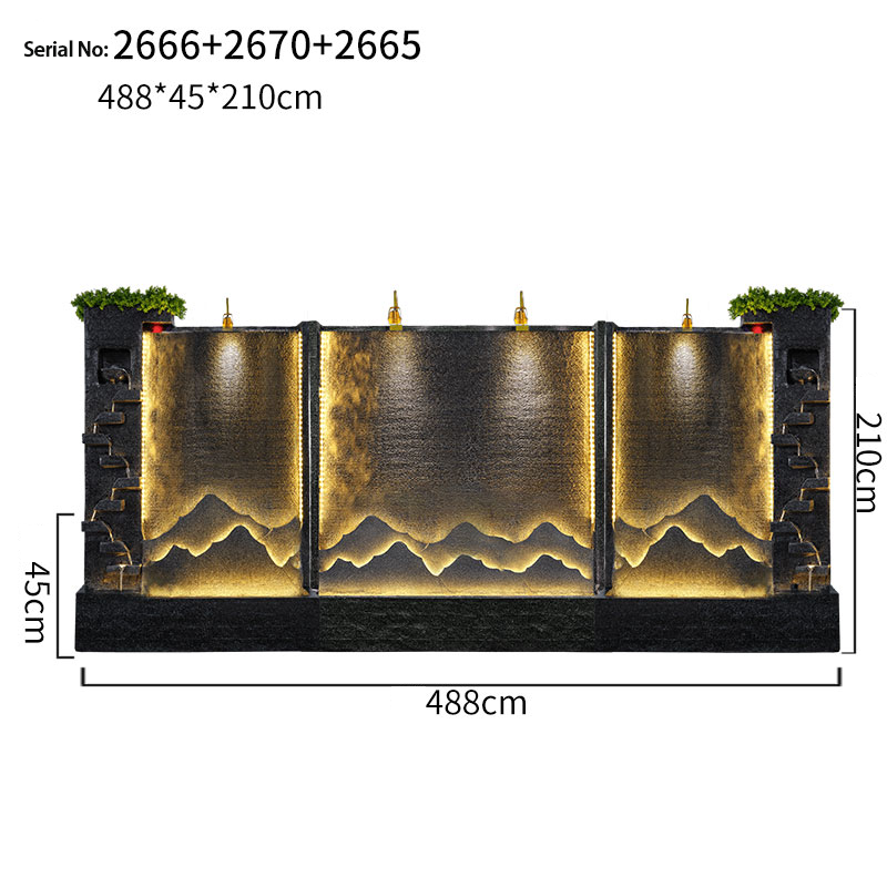 CHENYISHI Fuente de agua para exteriores, estilo retro de mediados de siglo, para jardín, cascada, fuente de cemento, decoración para vestíbulo de casa, jardín zen, fuente de lujo 