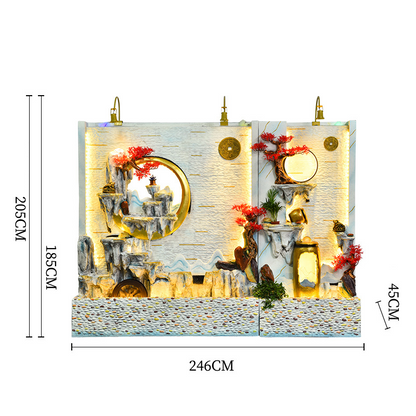 نافورة مياه متدفقة من CHENYISHI White Rockery لغرفة المعيشة، شاشة مدخل، جدار ستارة مائية، مدخل، حديقة، فناء، نافورة 