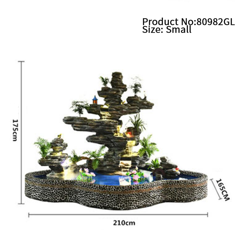 CHENYISHI Large Rockery Water Fountain Courtyard Fish Pond Fish Tank Villa Landscaping Landscape Ornaments Home Furnishings