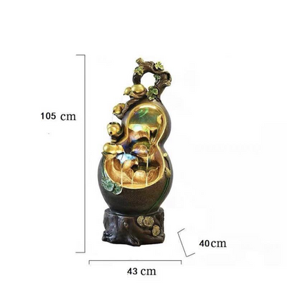 Adornos de agua que fluyen con calabazas CHNEYISHI para atraer riqueza, oficina, sala de estar, Feng Shui, paisaje de agua con rocalla, estilo nacional de alta gama 