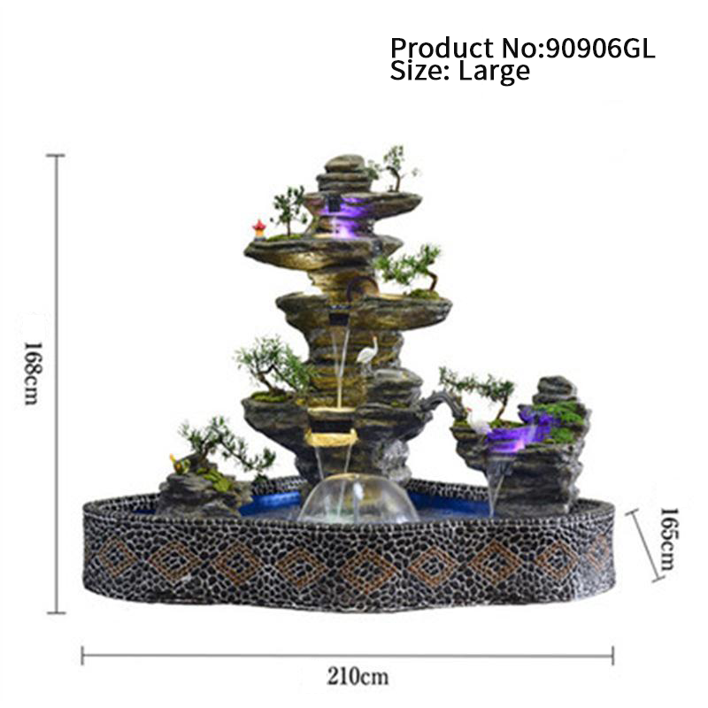 CHENYISHI Large Rockery Water Fountain Courtyard Fish Pond Fish Tank Villa Landscaping Landscape Ornaments Home Furnishings