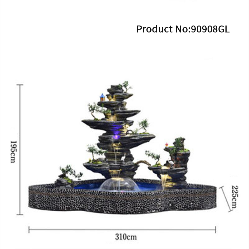 CHENYISHI Large Rockery Water Fountain Courtyard Fish Pond Fish Tank Villa Landscaping Landscape Ornaments Home Furnishings