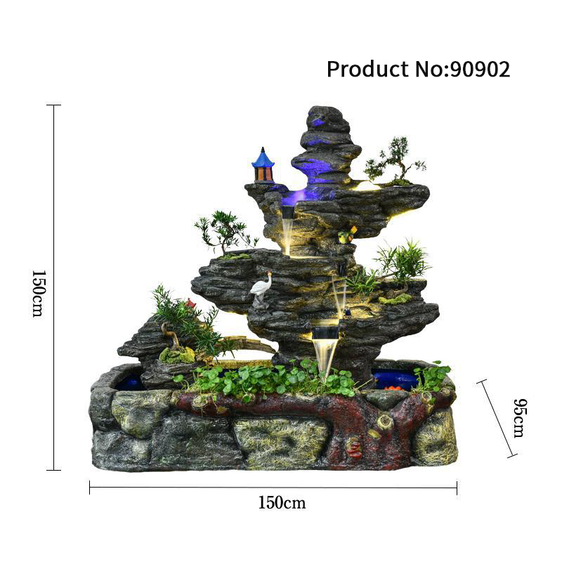 CHENYISHI Large Rockery Water Fountain Courtyard Fish Pond Fish Tank Villa Landscaping Landscape Ornaments Home Furnishings