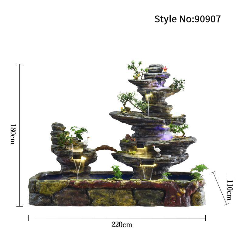 CHENYISHI Large Rockery Water Fountain Courtyard Fish Pond Fish Tank Villa Landscaping Landscape Ornaments Home Furnishings