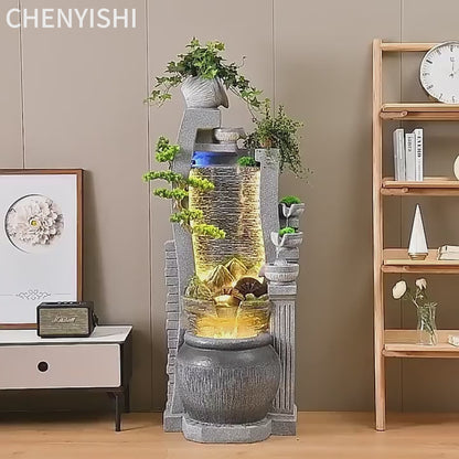 CHENYISHI Retro Floor Decor Handmade Water Fountain For Living Room Hotel Lobby Shop Lucky Feng Shui Decoration Wealth-generating